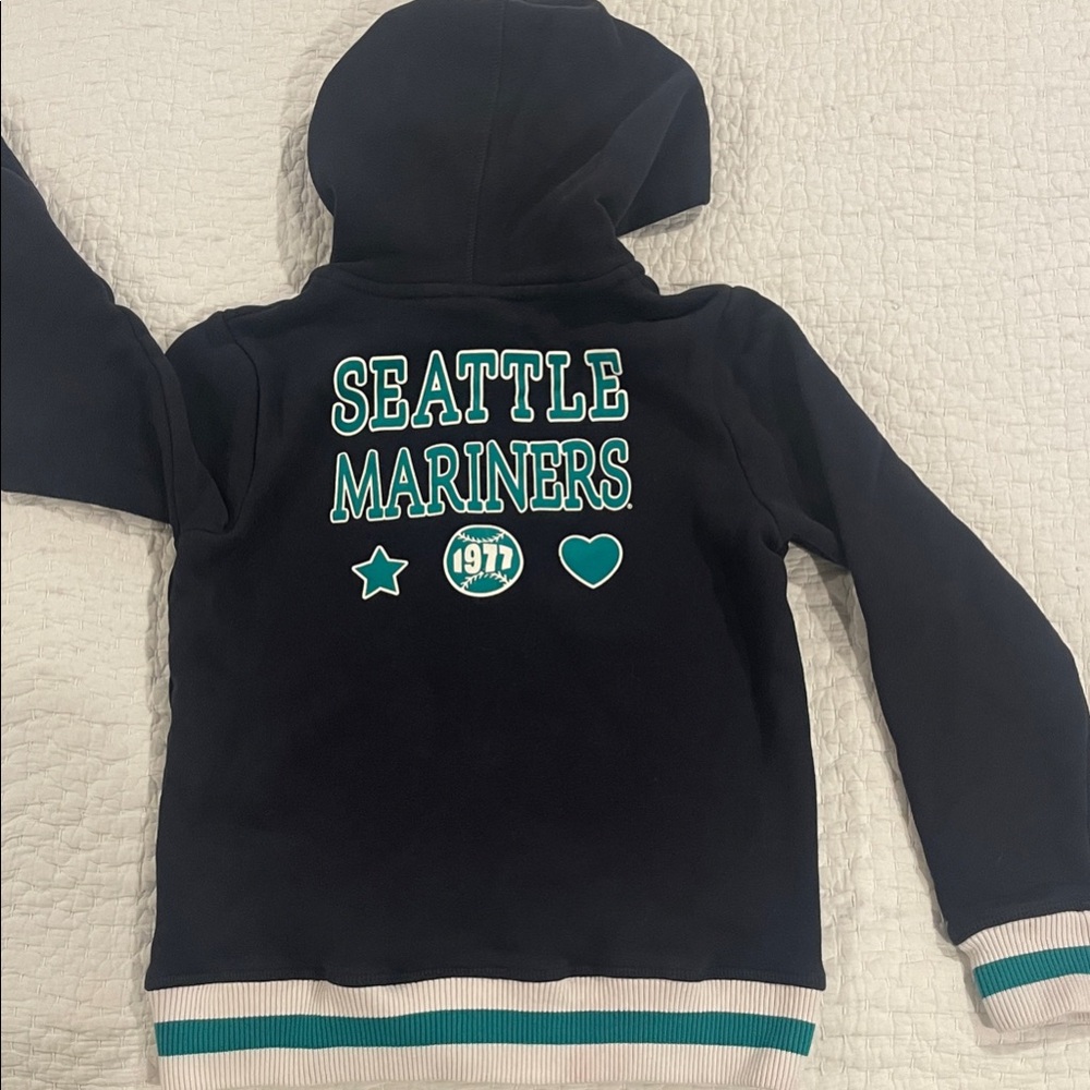 Seattle Mariners Kids Hoodie - Navy and Green